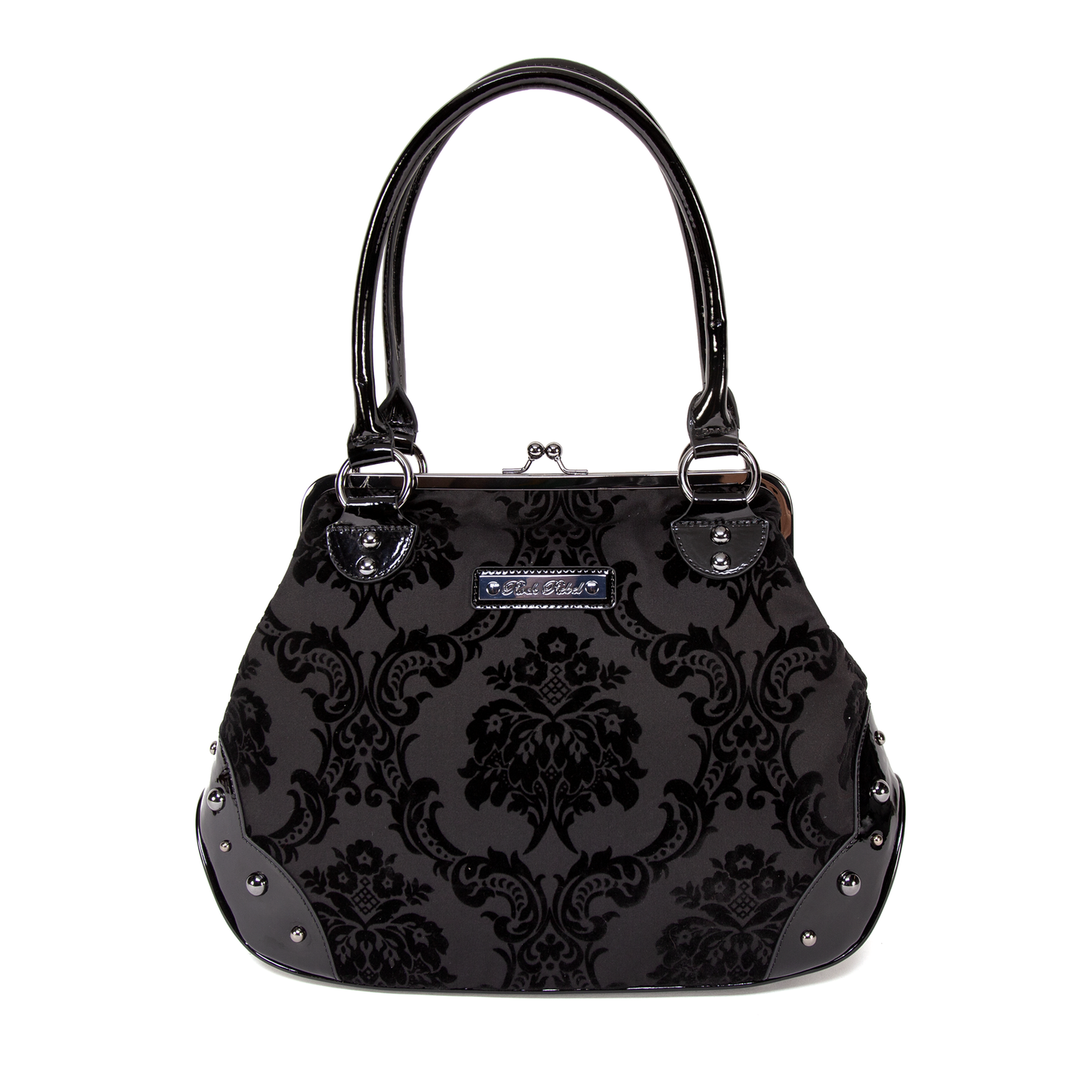 Mistress Kisslock Handbag in Black