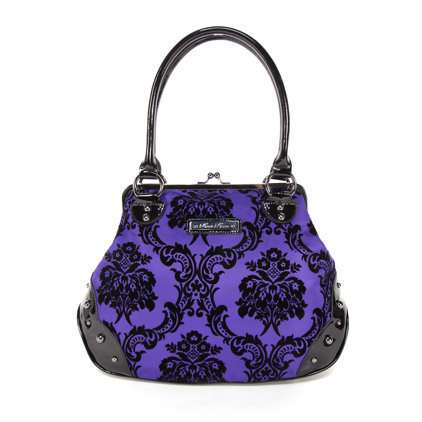 Mistress Kisslock Handbag in Purple