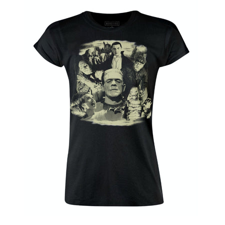 Universal Monsters Collage Women's Tee - Rock Rebel