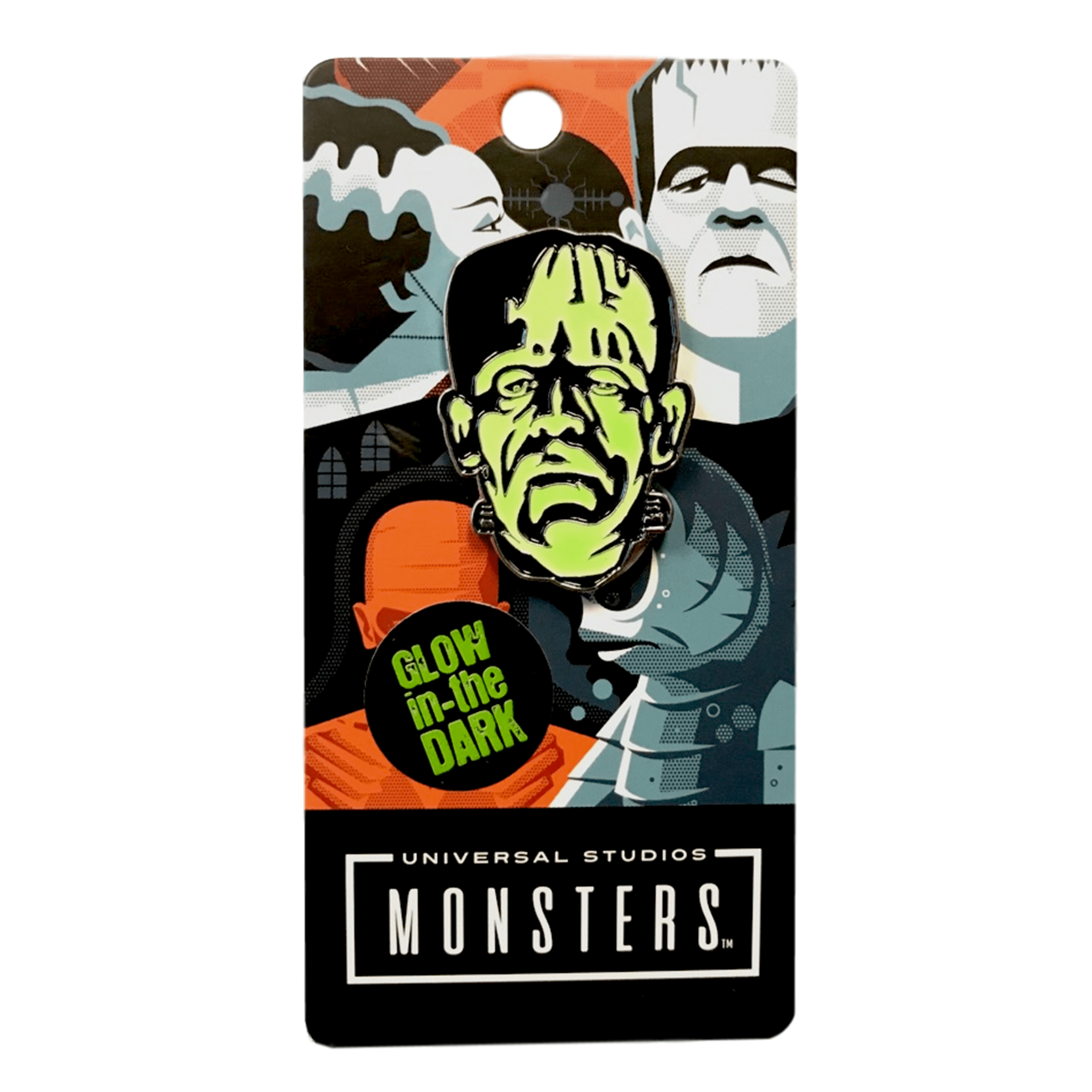 Frankenstein Head Enamel Pin - Rock Rebel